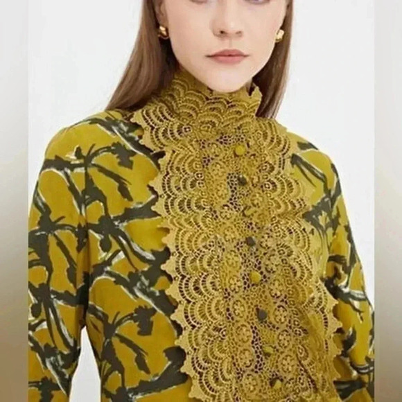 ❤️Host Picks❤️[XL] adL Patterned Mini  Dress with Lace Detail on the Front NWOT - Picture 4 of 10